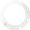 The Rancilio PTFE Boiler Gasket 175x123x2mm is a white, circular gasket featuring eight evenly spaced holes around its edge, shown on a plain white background. © 2025 1st-line.com