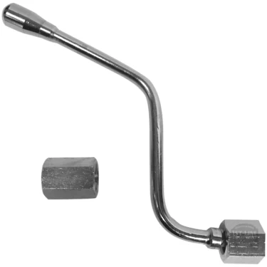 The San Marco 100-105 STAINLESS STEEL STEAM WAND is shown on a white background with a bent tube, hex nut, and separate hex fitting. © 2025 1st-line.com