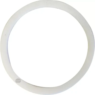 The VBM PTFE BOILER GASKET is a white, slightly uneven circular gasket with a smooth texture, shown against a plain white background. © 2025 1st-line.com