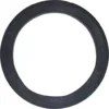 The Wega 73x57x9mm MODERN PORTAFILTER HOLDER GASKET is a black rubber, circular gasket with a central hole, displayed on a white background. © 2025 1st-line.com