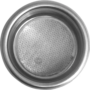 The La Spaziale 14 Gram 2-CUPS COFFEE FILTER is a round metal basket with an evenly perforated flat bottom, designed for optimal extraction in La Spaziale espresso machines. © 2025 1st-line.com