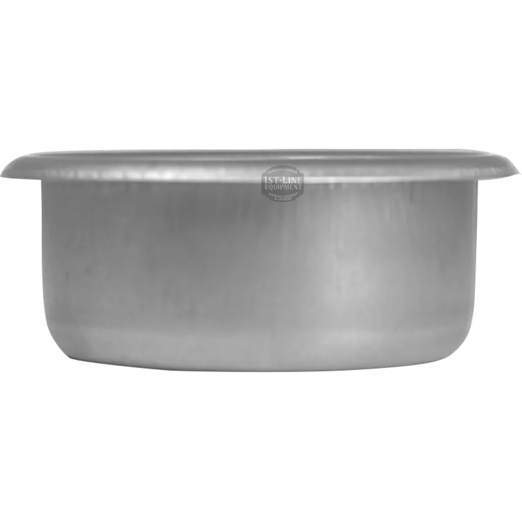The La Spaziale BLIND FILTER is a round, shallow stainless steel bowl with a wide, flat rim and smooth surface—perfect for espresso machine backflushing—displayed against a plain white background. © 2025 1st-line.com