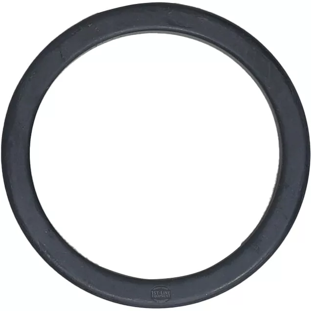 The La Spaziale FILTERHOLDER GASKET 64.5x52.5x6.3mm is a black rubber gasket with a smooth surface, displayed against a white background. © 2025 1st-line.com