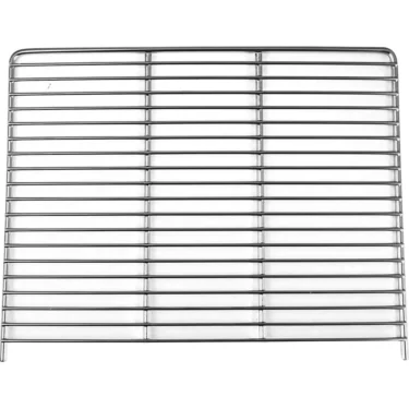 The Lelit 1600077 Drip Tray Grate for Mara X is a metal rack with evenly spaced horizontal bars and four small feet, shown from above on a white background. © 2025 1st-line.com