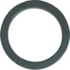 The Rancilio 8mm Portafilter Gasket is a circular, flat, dark gray gasket with a smooth surface and slightly textured edges, designed for Rancilio machines and shown on a white background. © 2025 1st-line.com