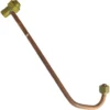 The San Marco EXCHANGER ASSEMBLY PIPE is a copper pipe with brass compression fittings on both ends and an angled bend near one end. © 2025 1st-line.com