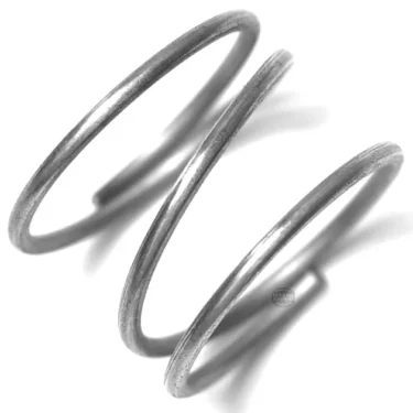 A close-up of the GI.303 STEAM TAP SPRING shows its metal coil with three visible loops, arranged diagonally on a plain white background. © 2025 1st-line.com