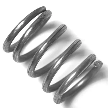 A close-up shows the sturdy SM..11 SPRING 16.4x21 mm lying diagonally on a white background, highlighting its metallic coil, visible grooves, and shiny, textured surface. © 2025 1st-line.com