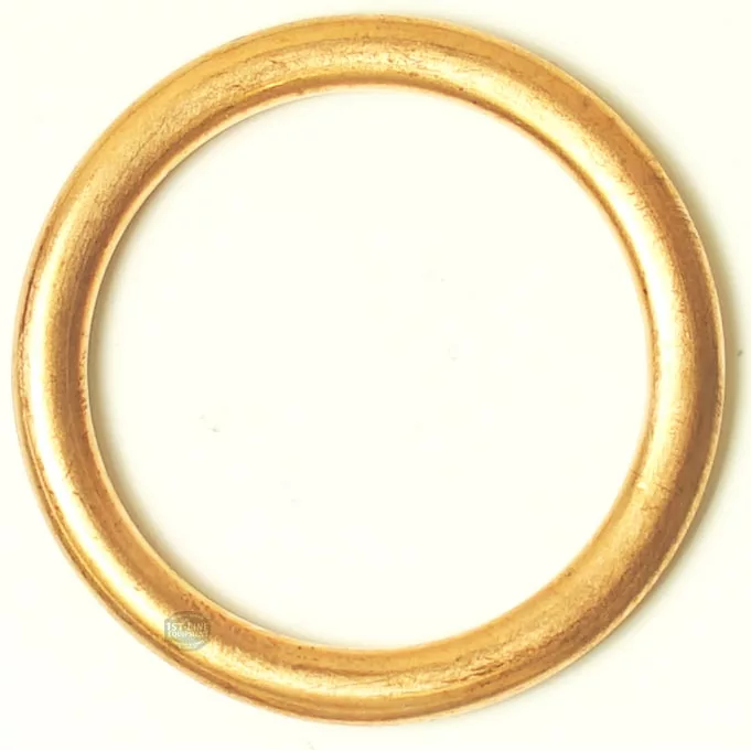 A F..235 COPPER GASKET 26x20x2 mm with a simple, round shape and smooth surface is displayed against a plain white background. © 2025 1st-line.com