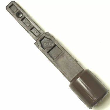 A F..491 LARGE LEVER, made of brown plastic and metal with a rectangular handle and cylindrical end, is shown on a white background. © 2025 1st-line.com