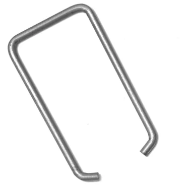 A GI.300 STEAM HANDLE SPRING, silver-colored and rectangular with pointed ends, is displayed on a white background. © 2025 1st-line.com