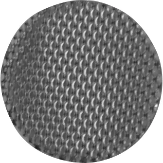 Close-up view of the Bezzera 5471001 Mesh Filter D11 AISI 304, featuring a round, textured AISI 304 surface with a repeating hexagonal pattern in gray shades. © 2025 1st-line.com