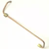 The Bezzera 5162184.01LL HX Suppression Valve Pipe is a copper pipe with brass fittings on both ends, bent at an angle, shown on a white background; perfect for use with an HX Suppression Valve. © 2025 1st-line.com