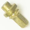 The F...73 BRASS RETENTION VALVE is a brass hexagonal shaft with a flanged collar and cylindrical top, displayed on a white background. © 2025 1st-line.com