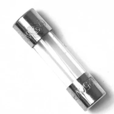 The R..492 0.8A FUSE, a cylindrical glass fuse with metal caps, is shown diagonally on a white background. It’s designed for electrical circuit protection. © 2025 1st-line.com