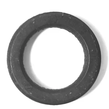 The R...84 RUBBER GASKET 18x12x3 mm is a black, round rubber washer with a central hole, shown from above on a white background. © 2025 1st-line.com