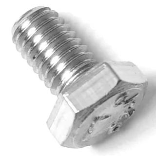 A close-up image of a V..937 M6X10mm stainless steel screw with a hexagonal head and partially threaded shaft, shown on a white background. © 2025 1st-line.com