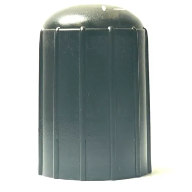 A close-up of a black, cylindrical plastic cap with vertical ridges is shown against a white background, next to an SP.431 ALIMENTARY PLANE GASKET 85x70x2mm. © 2025 1st-line.com