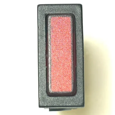 A close-up of the Ascaso V.4326 30x11 RED PILOT ink pad, rectangular and red, housed in a black plastic holder, viewed from above against a light background. © 2025 1st-line.com