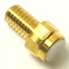 A close-up of the PM.492 Ascaso Steam Valve Gasket and Holder, featuring a gold-colored brass screw with a hexagonal head and a white circular plastic tip at the end. © 2025 1st-line.com