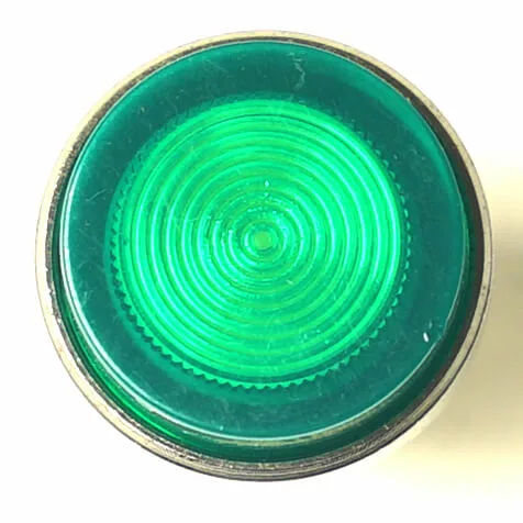 A close-up of the R..246 GIGLEUR/GICLEUR FILTER shows its round green indicator light with a textured, concentric circle pattern, viewed from above against a plain background. © 2025 1st-line.com