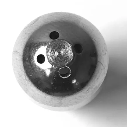 A close-up of the V.6334 Stainless Steel 4 Hole Steam Tip, featuring four 1.5mm holes, shown from above against a white background. © 2025 1st-line.com