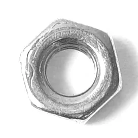 A close-up of the V..939 M4 STAINLESS STEEL NUT, shown from above with its central threaded hole visible, displayed on a plain white background. © 2025 1st-line.com