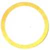 A flat, golden-yellow SM..69 HOLDER SUPPLEMENTAL PAPER GASKET - SHIM shown on a plain white background, resembling a thin circular frame made of lightweight paper or cardboard. © 2025 1st-line.com