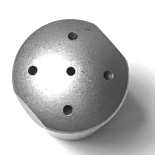 A round metallic RK..91 STEAM TUBE NOZZLE +2001 with five circular holes on its flat surface is shown against a white background. © 2025 1st-line.com