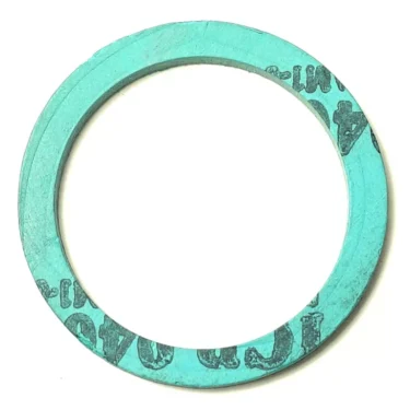 A SP..27 ALIMENTARY GASKET 50x40x2mm in teal, flat, and circular shape with partially visible black print on its edge, is shown against a white background. © 2025 1st-line.com