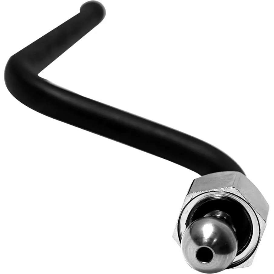 Close-up of the CTRSteamWand Rancilio Cold Touch Stainless Steel Steam Pipe, PTFE coated, featuring a black metal tube with a hexagonal nut and rounded metal tip, displayed on a white background. © 2025 1st-line.com