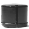 Close-up of the SP.244 FILTER HOLDER CAP, a black plastic cap with a smooth, shiny surface and a vertical slit on one side. © 2025 1st-line.com