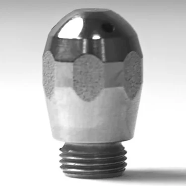 Close-up of the V.6335 Stainless Steel 3 Hole Steam Tip, featuring three precision 1.5mm holes for optimal performance, crafted from durable stainless steel with a polished finish and upright on a plain surface. © 2025 1st-line.com