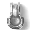Close-up view of the SP.295 3/8 1-WAY SPOUT, a shiny metal fitting with a rounded base and vertical slot, displayed against a white background. © 2025 1st-line.com