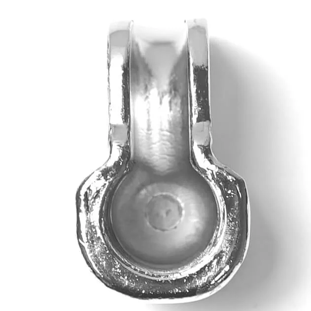 Close-up view of the SP.295 3/8 1-WAY SPOUT, a shiny metal fitting with a rounded base and vertical slot, displayed against a white background. © 2025 1st-line.com