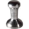The 1st-line Timeless Shiny 58.5mm Espresso Coffee Tamper features “1st-Line Equipment” engraved on the top and “Made in Italy” on the base, with a gleaming surface that brings elegance to any coffee setup.