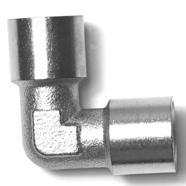 The Ascaso V..908 1/4F ELBOW is a metal pipe fitting with a 90-degree angle, rough-textured corner, and smooth cylindrical ends, shown against a white background. © 2025 1st-line.com