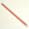The CA..40 12X130 LEVEL CRYSTAL, a clear plastic tube measuring 12x130 mm, holds one red pencil shown diagonally on a white background. © 2025 1st-line.com