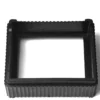 The Ponte Vecchio Top Cover Holder is a rectangular, black, ribbed plastic container, perfect for organizing coffee machine accessories. Photographed on a white background. © 2025 1st-line.com