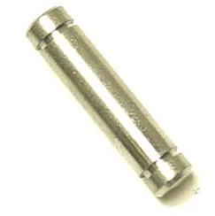 The R..121 STAINLESS STEEL PIN is a small, cylindrical glass fuse featuring stainless steel pin caps on both ends, displayed against a plain white background. © 2025 1st-line.com