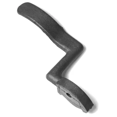 The S...84 LEFT LEVER is a black, Z-shaped plastic handle with a textured surface and a hole at one end, shown against a white background. © 2025 1st-line.com