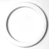 The SM.281 PTFE Heating Element Gasket (56x46x3mm) features a smooth, plain white circular design and is photographed against a white background, with its subtle shadow providing gentle contrast. © 2025 1st-line.com