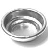 The SP.210 POD FILTER is a stainless steel espresso pod filter basket with small holes at the bottom for holding coffee grounds in an espresso machine, shown against a white background. © 2025 1st-line.com