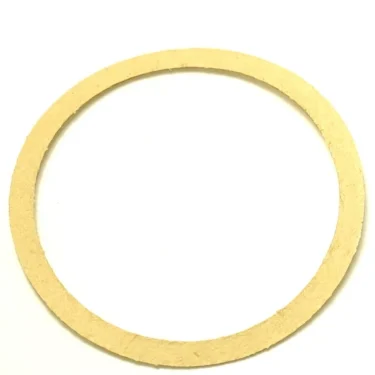 The SP.233 PAPER GASKET SUPPLEMENTAL (SHIM) 65x55x1mm is a light brown, thin, round cardboard ring shown on a white background, ideal for use as a shim or paper gasket. © 2025 1st-line.com