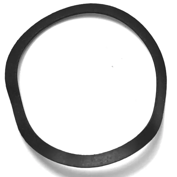 The SP.239 64x53x1mm RUBBER GASKET SUPPLEMENTAL (SHIM), slightly misshapen and black, is displayed on a white background. © 2025 1st-line.com