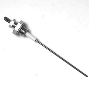 The V..862 140mm LEVEL FILLING PROBE features a metal sensor with a threaded hexagonal fitting, ceramic insulator, and a long, thin 140mm probe extending from one end, displayed on a white background. © 2025 1st-line.com