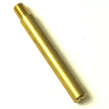 The VBM172 STEAM AND WATER HANDLE is a cylindrical brass rod with a threaded end, shown diagonally on a white surface—perfect for replacing steam or water handles. © 2025 1st-line.com