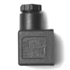 The W..703 SPHERA STEAM/WATER TAP ROD is a black plastic connector with a hexagonal screw top, rectangular base, and raised pattern on one side, shown on a white background—suitable for SPHERA steam tap setups. © 2025 1st-line.com