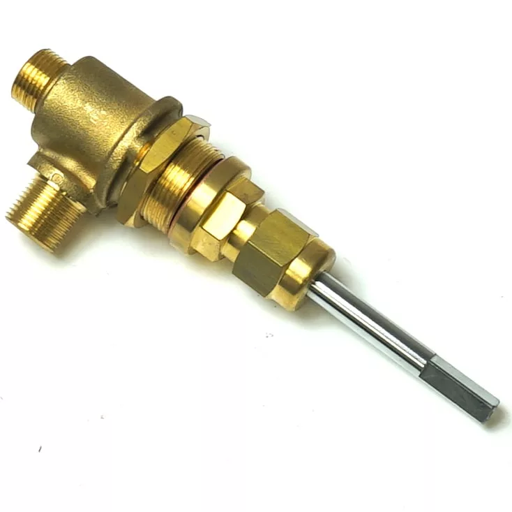 The W..705 SPHERA STEAM/WATER TAP is a brass valve with multiple threaded connectors and a long metal shaft, shown isolated on a white background. © 2025 1st-line.com