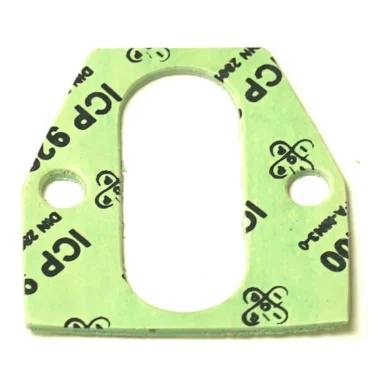 Wega Alimentary Group Gasket made from ICP 9200, featuring an oval central hole and two round side holes, shown on a white background. © 2025 1st-line.com